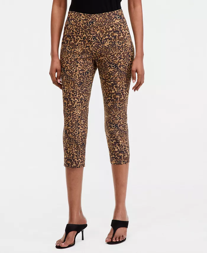 Women's Printed Pull-On Capri Pants - thumbnail 8
