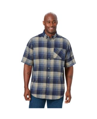 Men's Big and Tall Short Sleeve Flannel Shirt