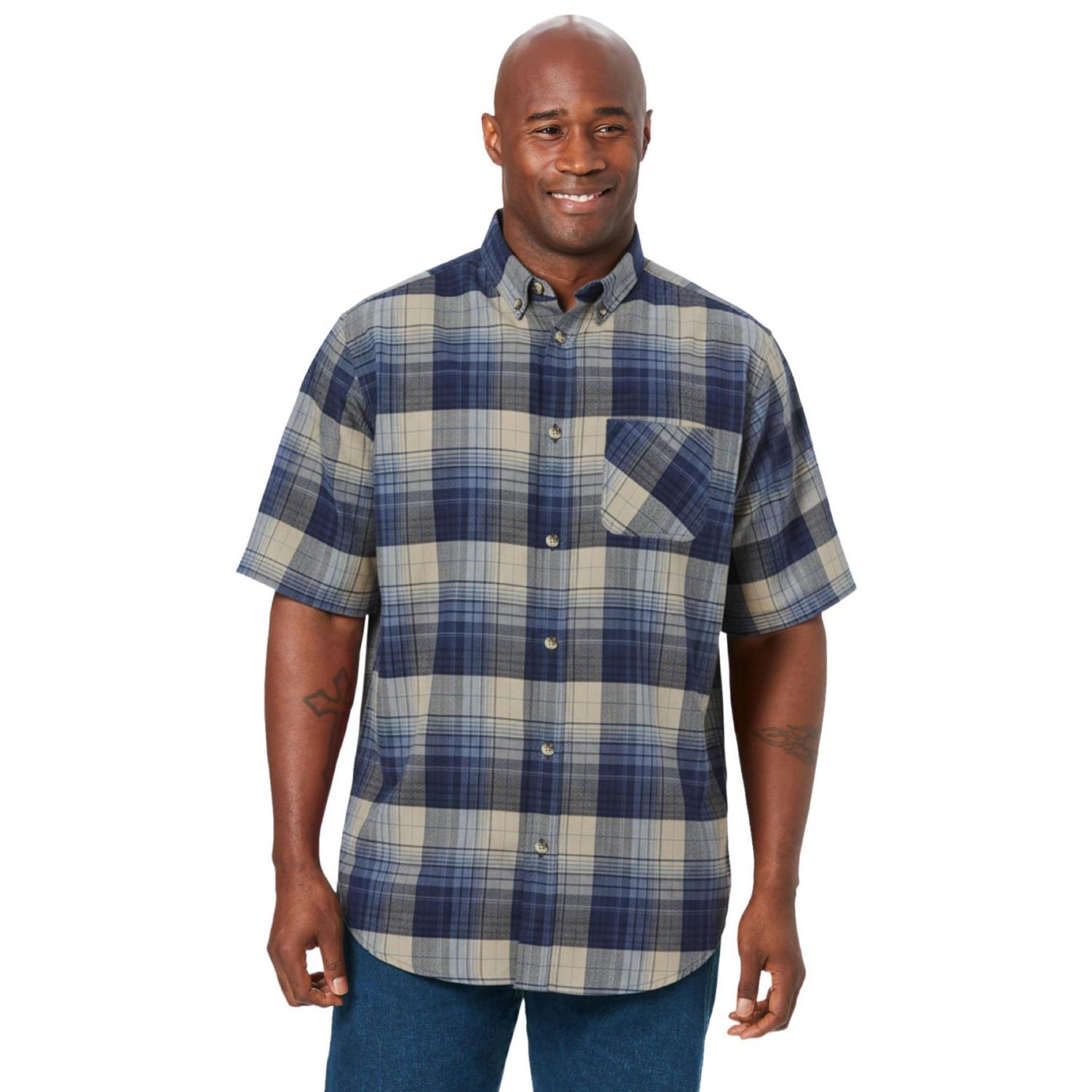 Men's Short Sleeve Flannel Shirt