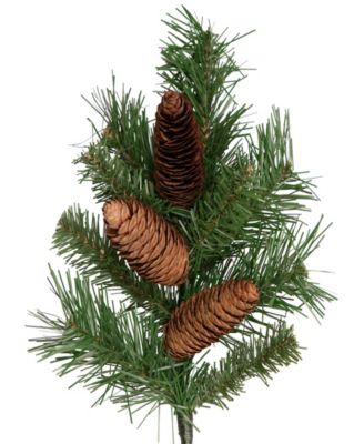 Dakota Pine Artificial Christmas Craft Spray With Pine Cones, 15"