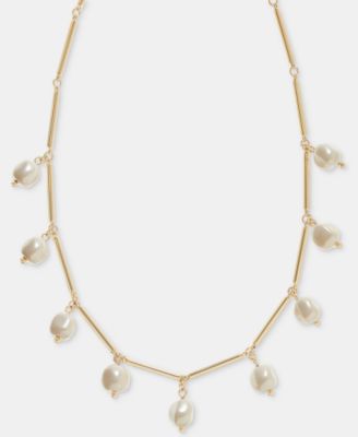 Shaky Imitation Pearl Statement Necklace