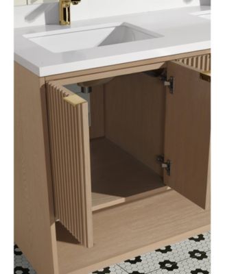 San Diego 55" Freestanding Vanity, Oak Finish