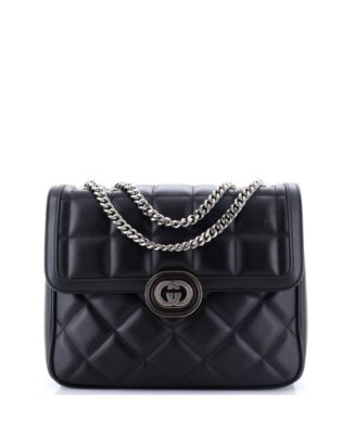 Small Deco Chain Flap Bag Mixed Matelasse Leather