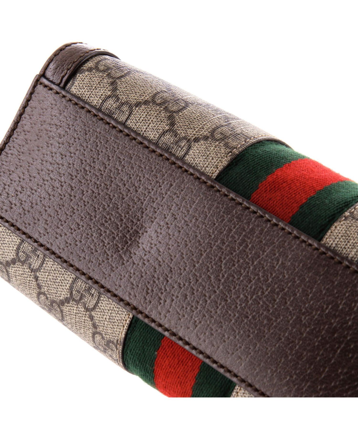 Small Ophidia Top Handle Tote GG Coated Canvas