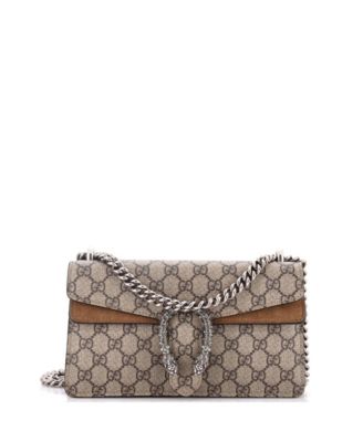 Small Dionysus Bag GG Coated Canvas with Crystal Embellished Metal