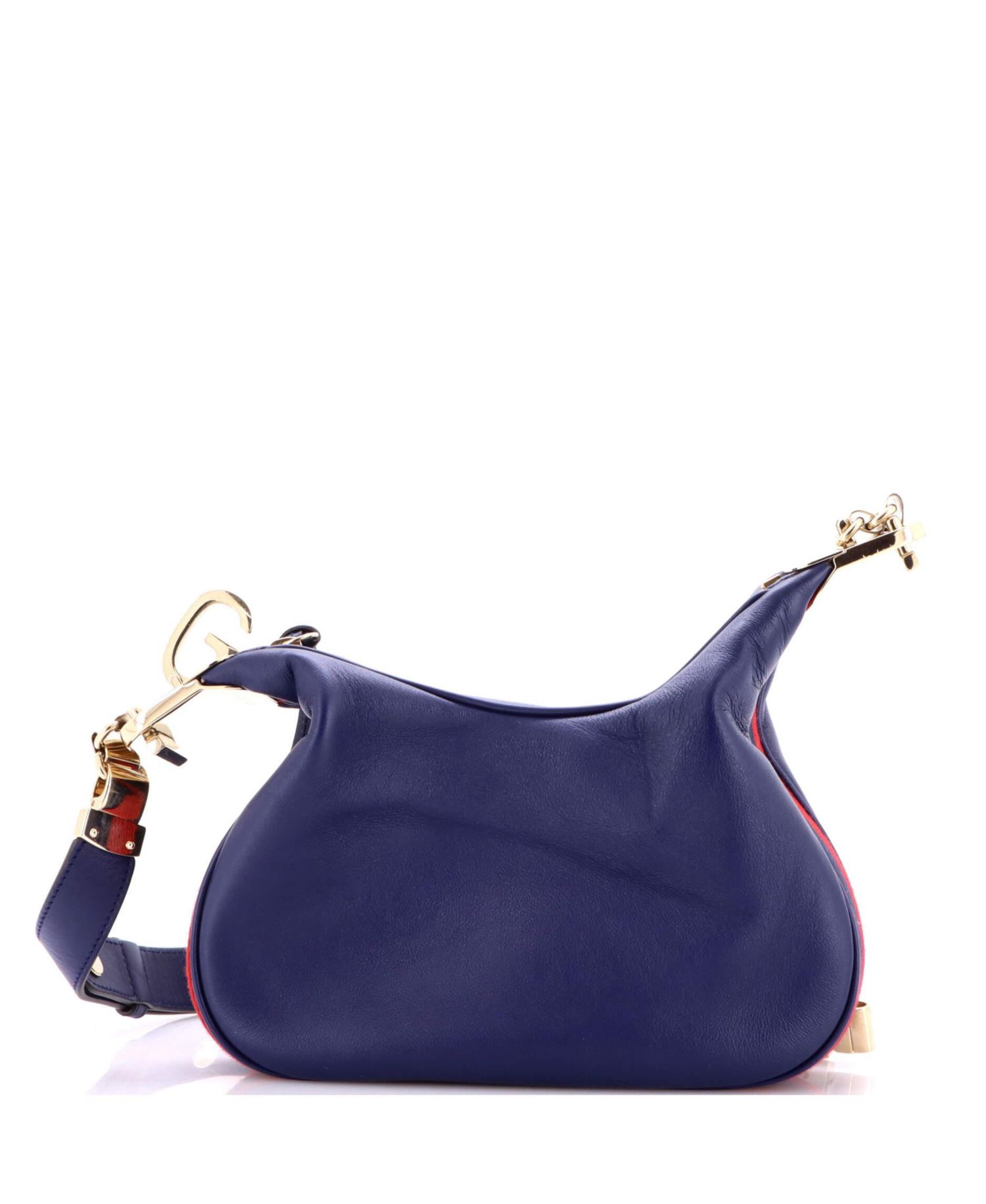 Small Attache Shoulder Bag Leather