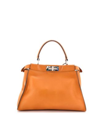 Regular Peekaboo Bag Leather with Plexiglass Detail