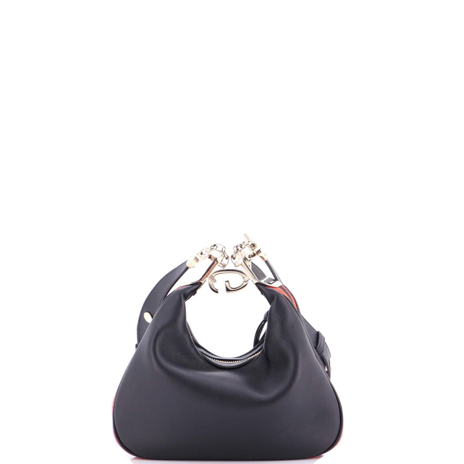 Small Attache Shoulder Bag Leather