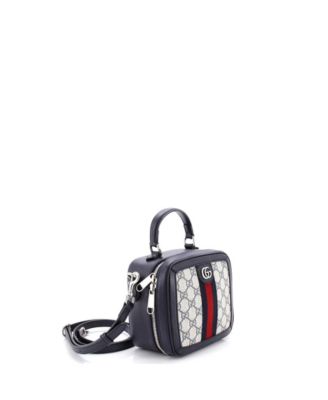 Mini Ophidia Zip Around Top Handle Bag GG Coated Canvas with Leather