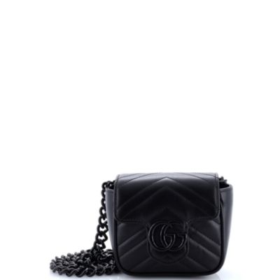 Mini GG Marmont Flap Belt Bag Matelasse Leather