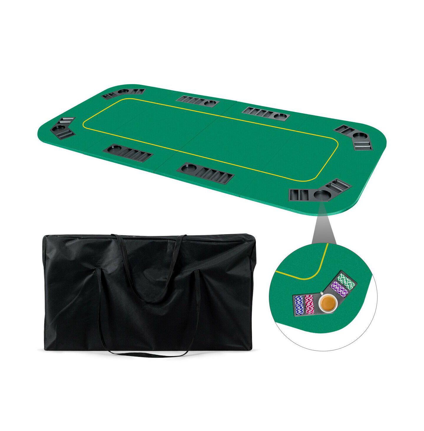 Детские игрушки HONGGE 8-Player Foldable Poker Table Top, Ages 18+, цвет: Зелёный — фото 1