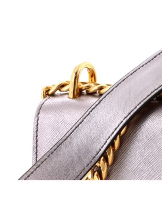 Small Envelope Flap Chain Shoulder bag Saffiano Leather
