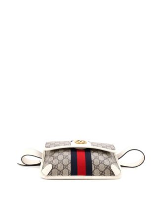 Ophidia Flap Belt Bag GG Coated Canvas with Leather