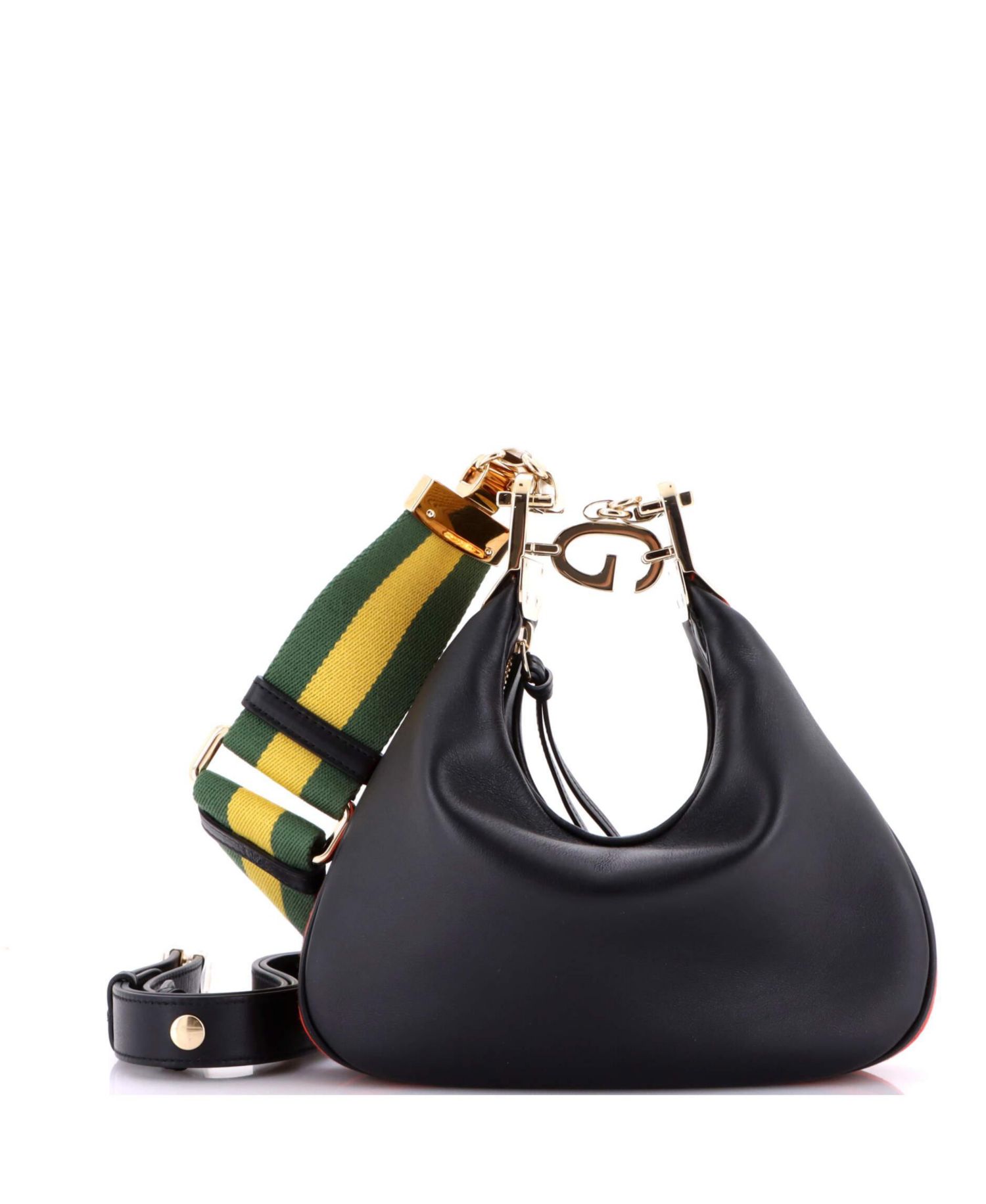 Small Attache Shoulder Bag Leather