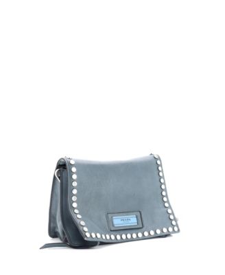 Small Etiquette Flap Bag Studded Glace Calfskin