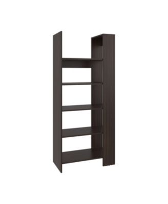 5-Shelf Dark Bookcase