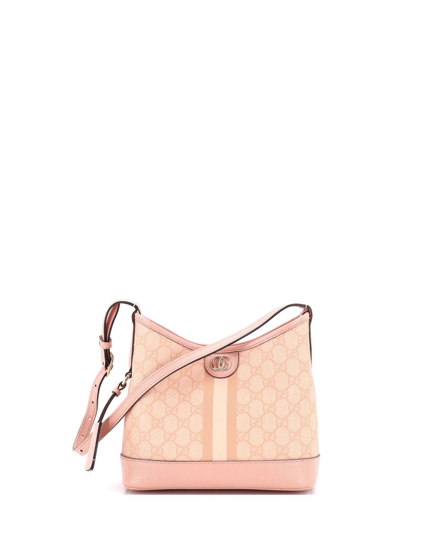 Small Ophidia Open Bucket Bag GG Coated Canvas with Leather