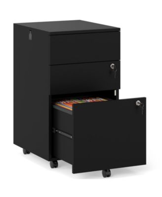 3 Drawer Filing Cabinet Locking Pedestal Desk