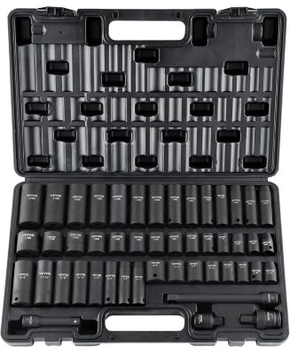 Xdovet Rive Impact Socket Set, 48 Piece Socket Set SAE and Metric 8 ...