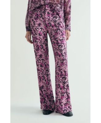 Women's Animal Print Fluid Pants