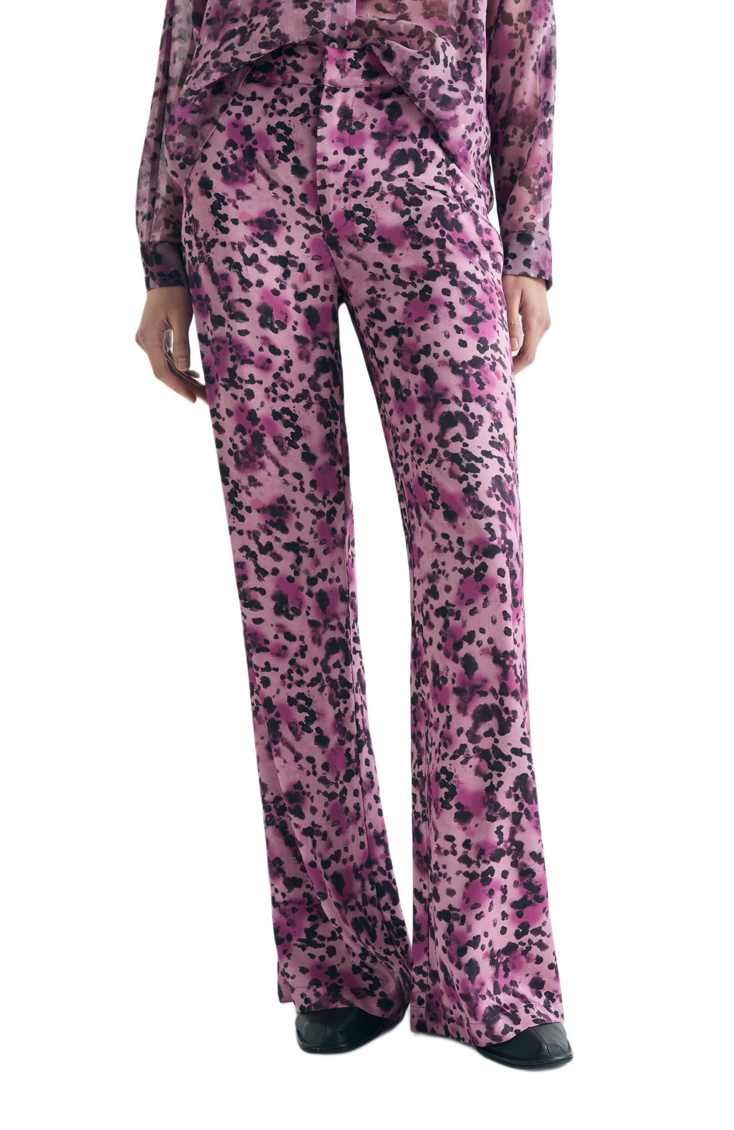 Women's Animal Print Fluid Pants