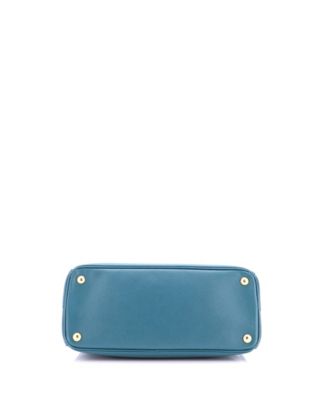 Small Double Zip Lux Tote Saffiano Leather