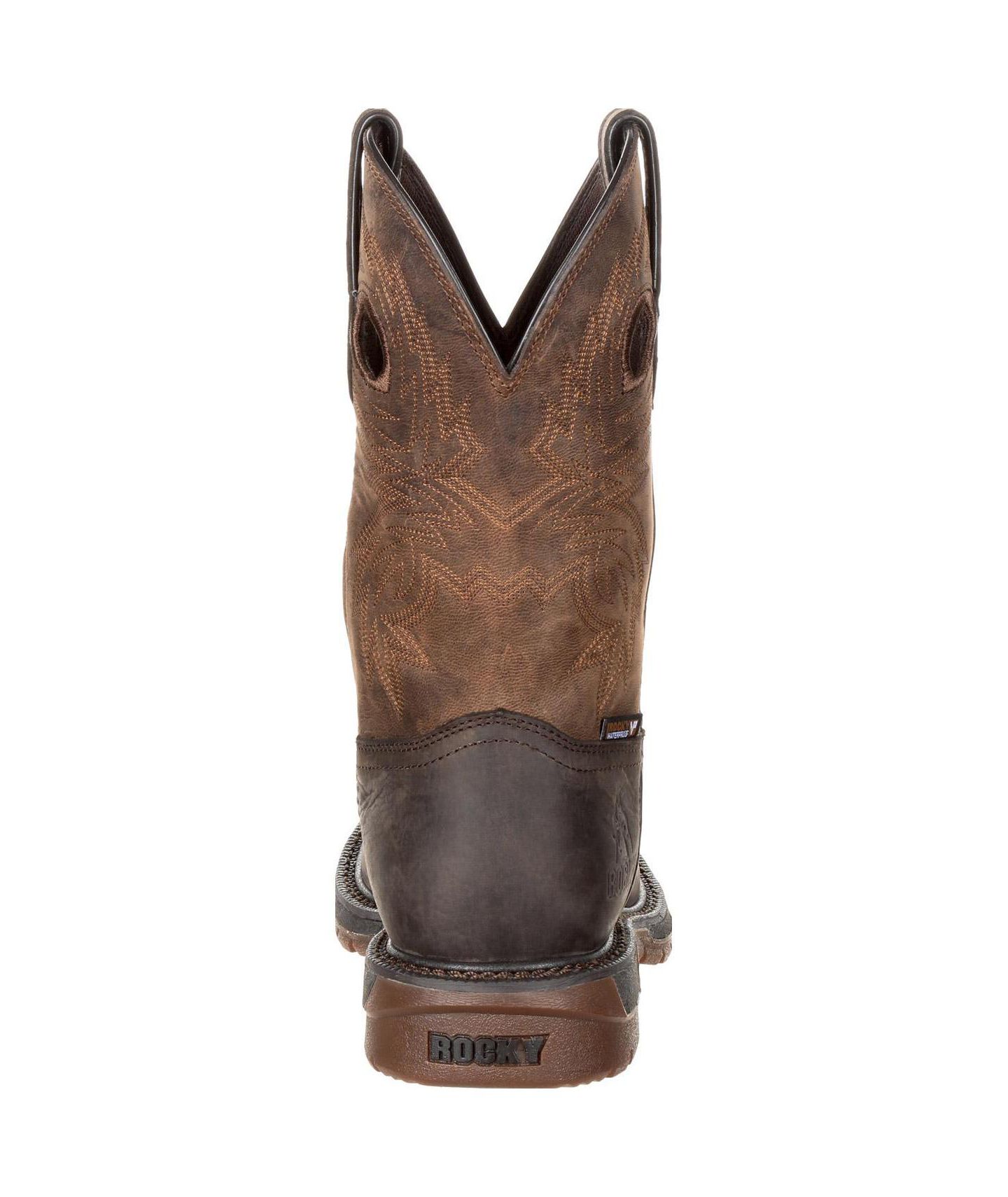 Мужские ботинки ROCKY Iginal Ride FLX Waterproof Western Boot, цвет: Тёмный коричневый — фото 5