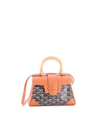 Mini Saigon Top Handle Bag Coated Canvas with Leather