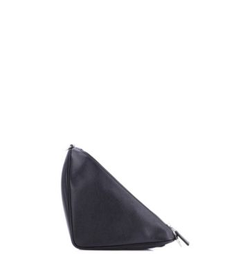 Small Triangle Logo Zip Crossbody Bag Soft Leather