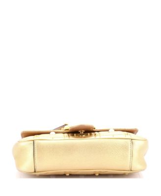 Mini Pearly GG Marmont Flap Bag Embellished Matelasse Leather