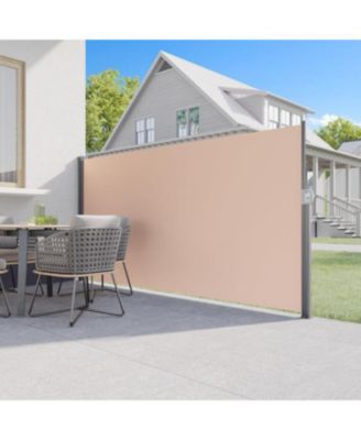 Retractable Side Awning, Double Side Awning, Waterproof Folding Outdoor Privacy Screen