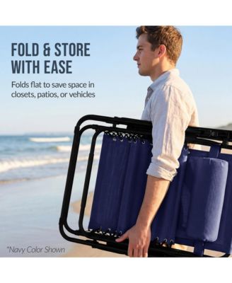 Set of 2 Extra Wide Zero Gravity Lounge Chair Recliners w/ Cup Holder