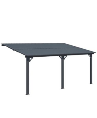 16x10 Outdoor Hardtop Gazebo Adjustable Height (6.5-9.8Ft) Pergola for Patio