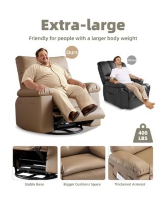 Oversized Manual Recliner Sofa Chair for Living Room, Bedroom, Nursery