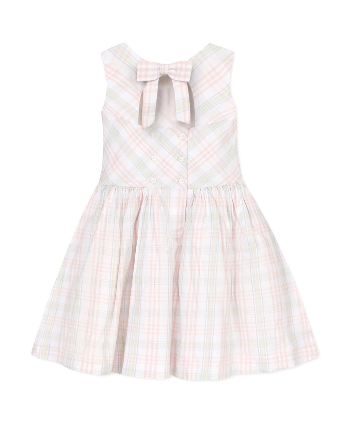 Hope & Henry Toddler Girls and Organic Stretch Poplin Button Back Party Dress