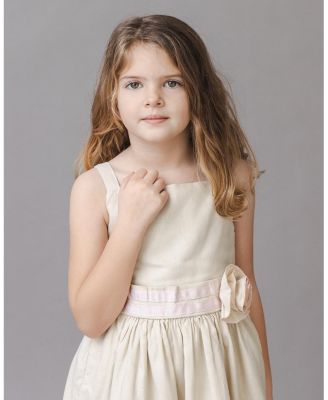 Toddler Girls Linen Cami Rosette Dress