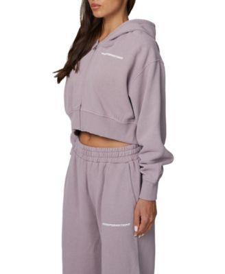 Women's Essential Cropped Zip Hoodie