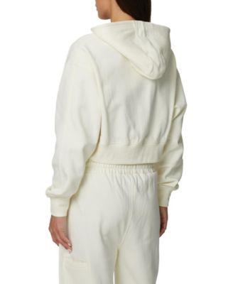 Women's Cropped Zipped Halftone Hoodie