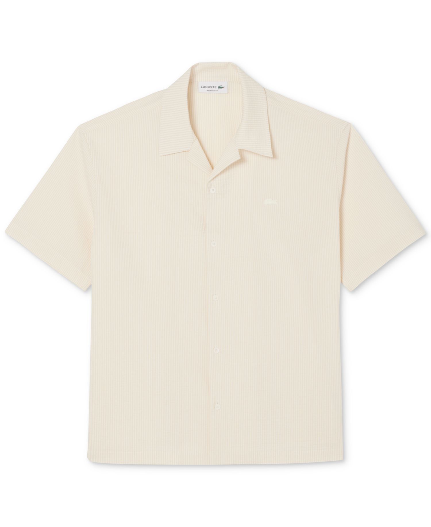 Men's Relaxed-Fit Seersucker Waffle Hawaii Collar Shirt