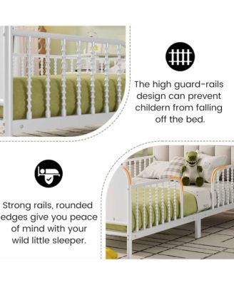 Twin Metal Platform Bed Frame with Light - Low Profile Bed with Upholstered and Storage Headboard for Boys and Girls
