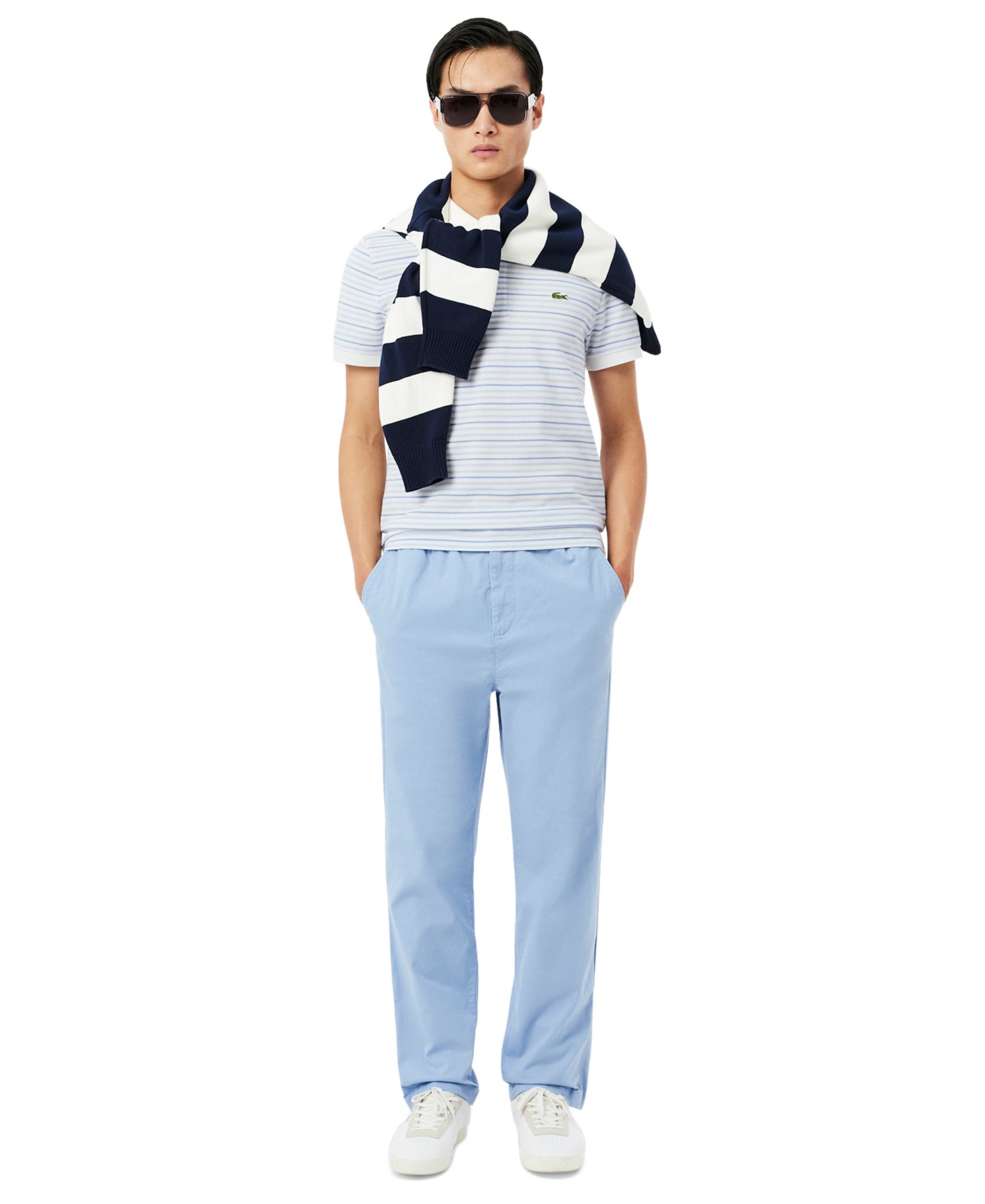 Men's Classic-Fit Striped Pique Polo Shirt