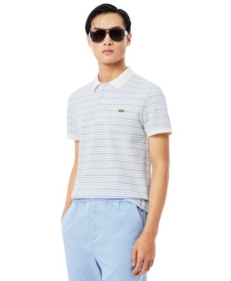 Men's Classic Fit Striped Pique Polo Shirt