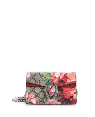 Super Mini Dionysus Bag Blooms Print GG Coated Canvas