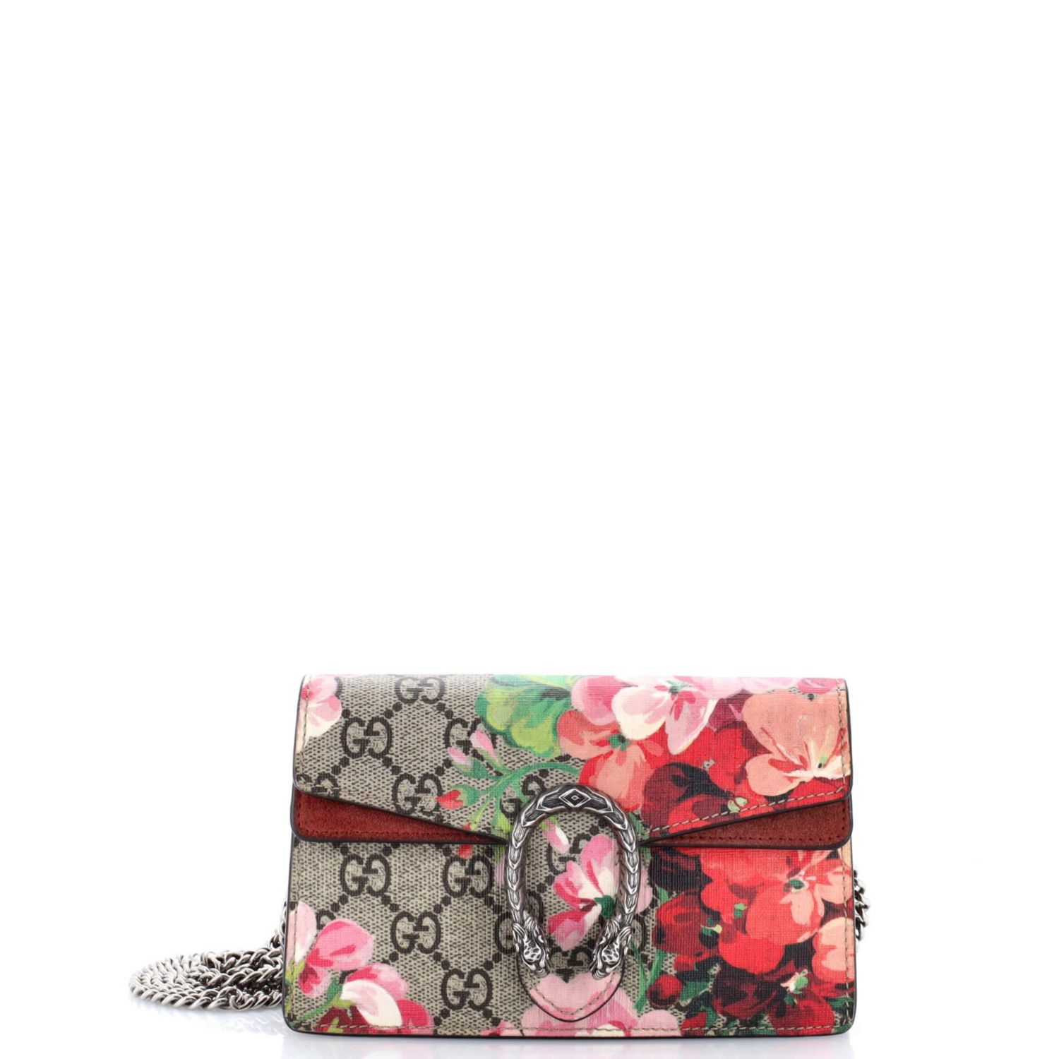 Super Mini Dionysus Bag Blooms Print GG Coated Canvas