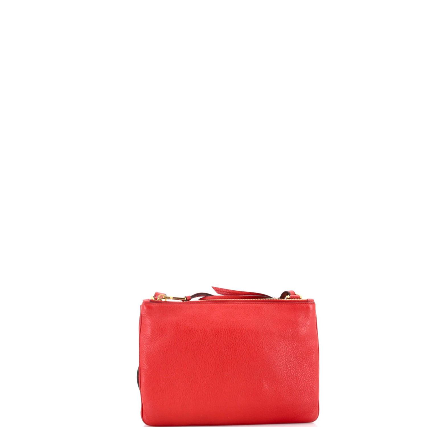 Small Double Zip Crossbody Bag Vitello Daino