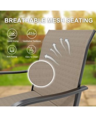 5-Piece Outdoor Bar Set with Bistro Table and 4 Chairs, Bar Height Patio Dining Set