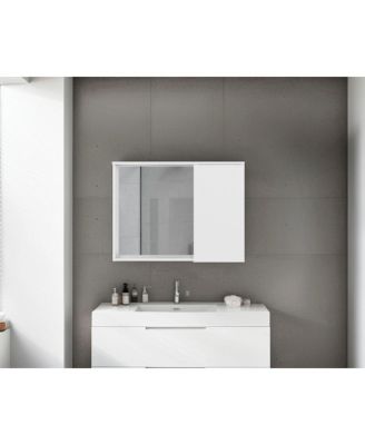 Nome Medicine Cabinet with Interior Storage Compartments, White