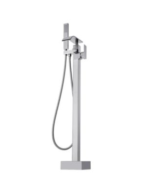 Floor Mount Freestanding Bathtub Faucet - 2 Modes 360degree(s) Swivel Spout