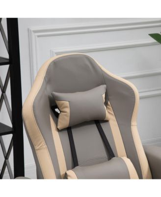 Manual Recliner Armchair PU Leather Lounge Chair Adjustable Leg Rest 360degree(s) Swivel