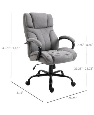 500 lbs Big and Tall Office Chair with Wide Seat and Linen Finish